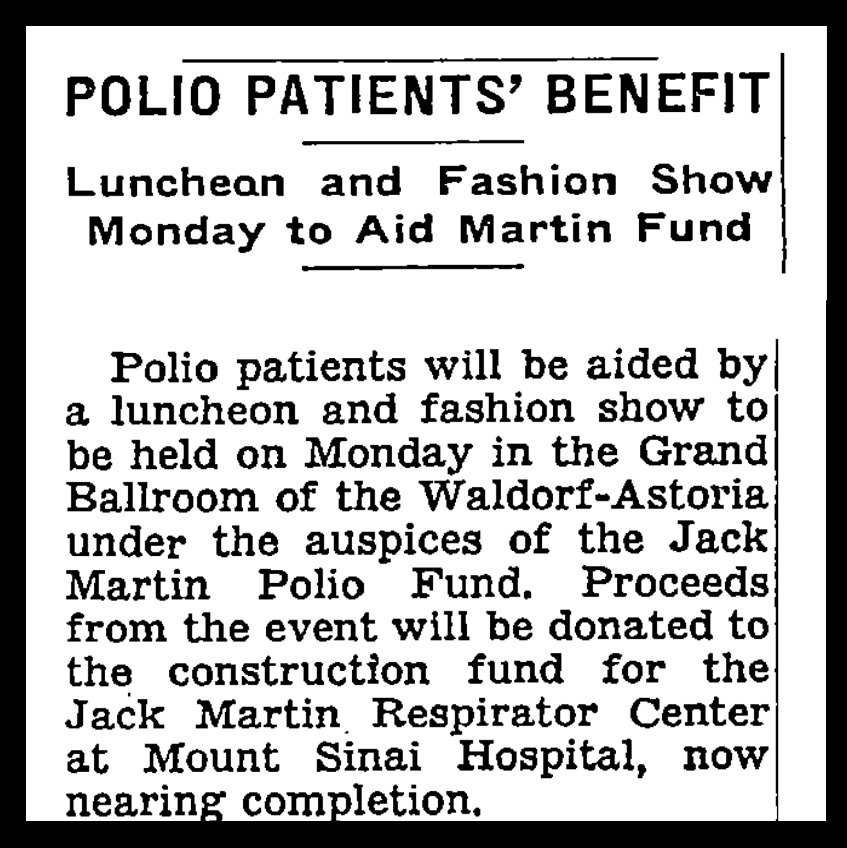 1955 – Polio Patients’ Benefit